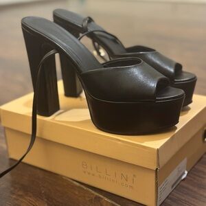 Billini Sleek Black Platform heels